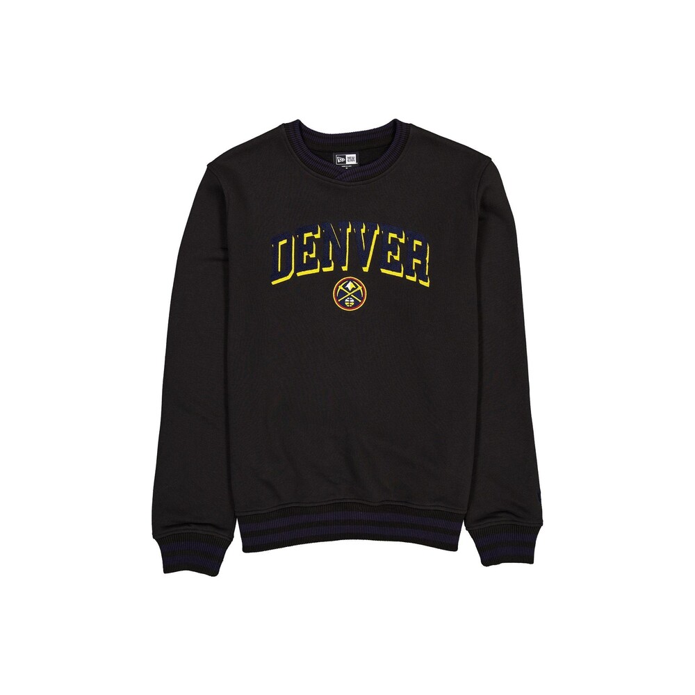 New Era Denver Nuggets Sport Night Black Crewneck - Size M